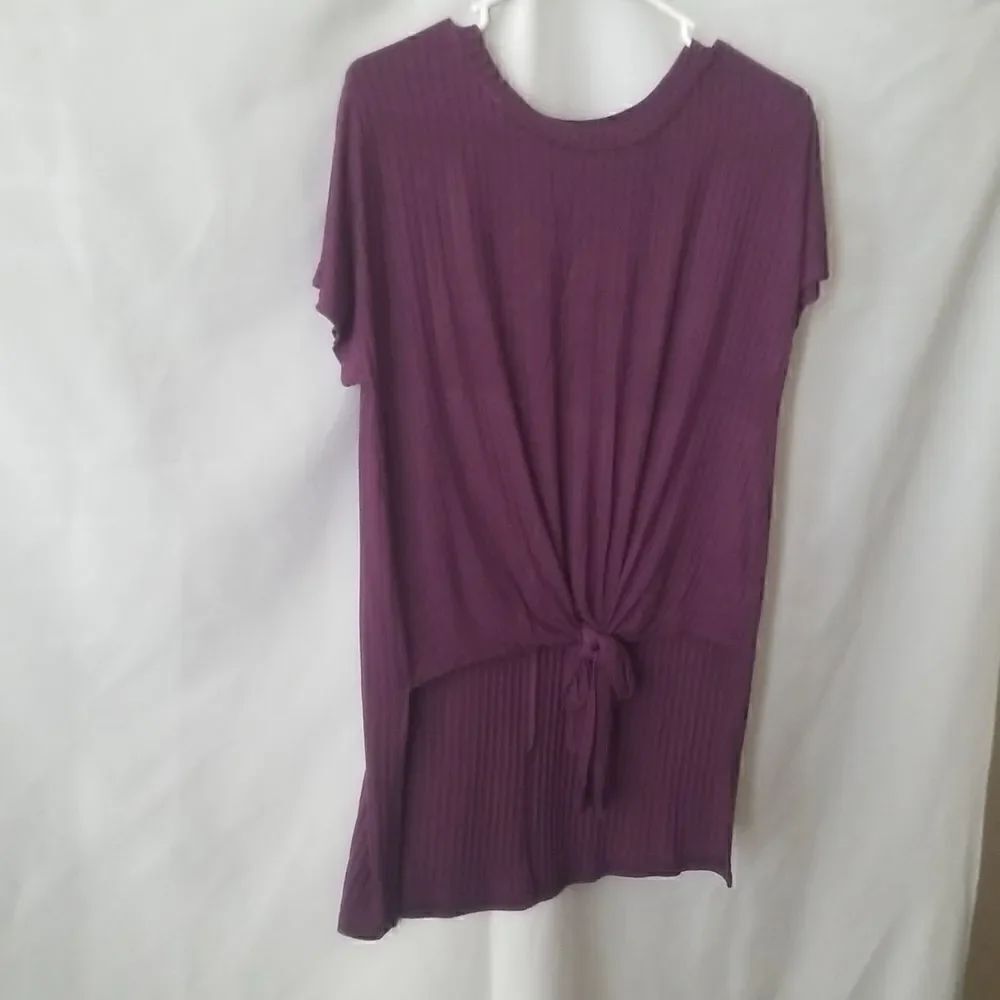 Women’s Waffle Knit Tunic Blouse Plum color Sz Small.. - Picture 3 of 7